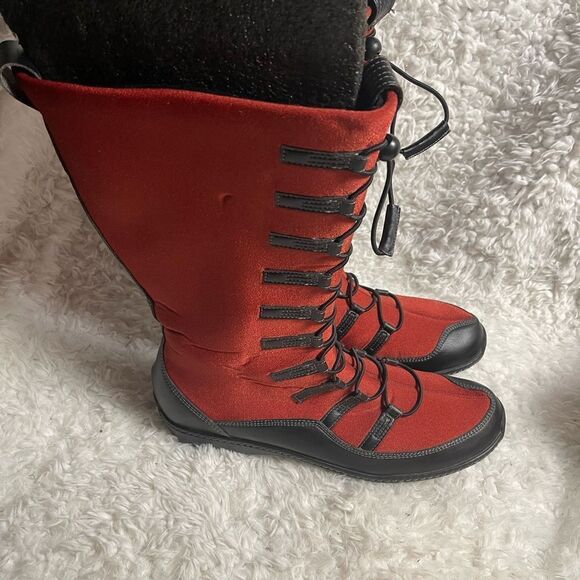 Aetrex Berries Women red Neoprene Bungee slip on boots water &slip resist SZ12M - Picture 6 of 10